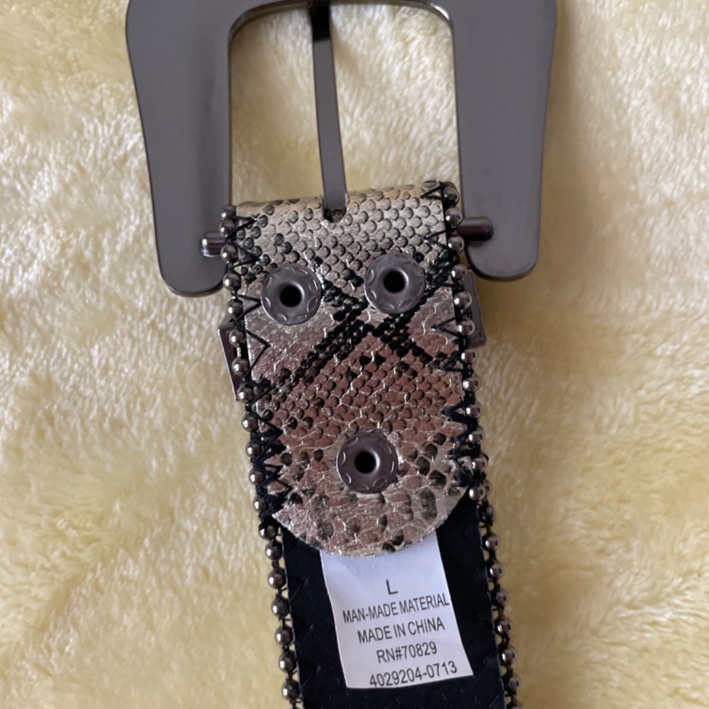 Bronze belt with bling buckle size L new - Picture 3 of 5